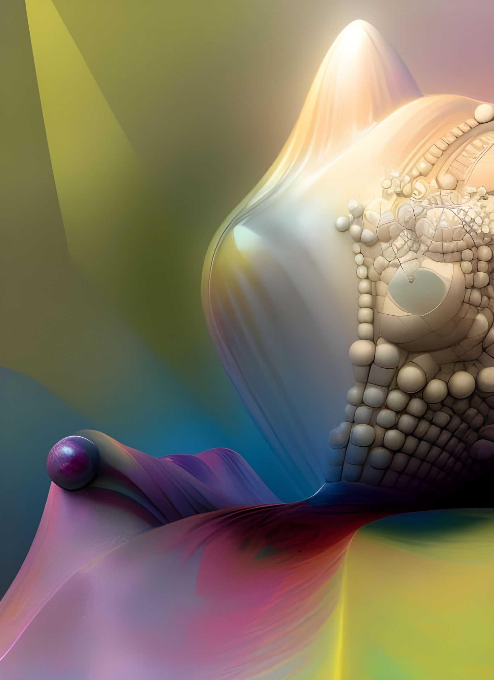 Geometric Mathematical Abstract in Hyperreal Style