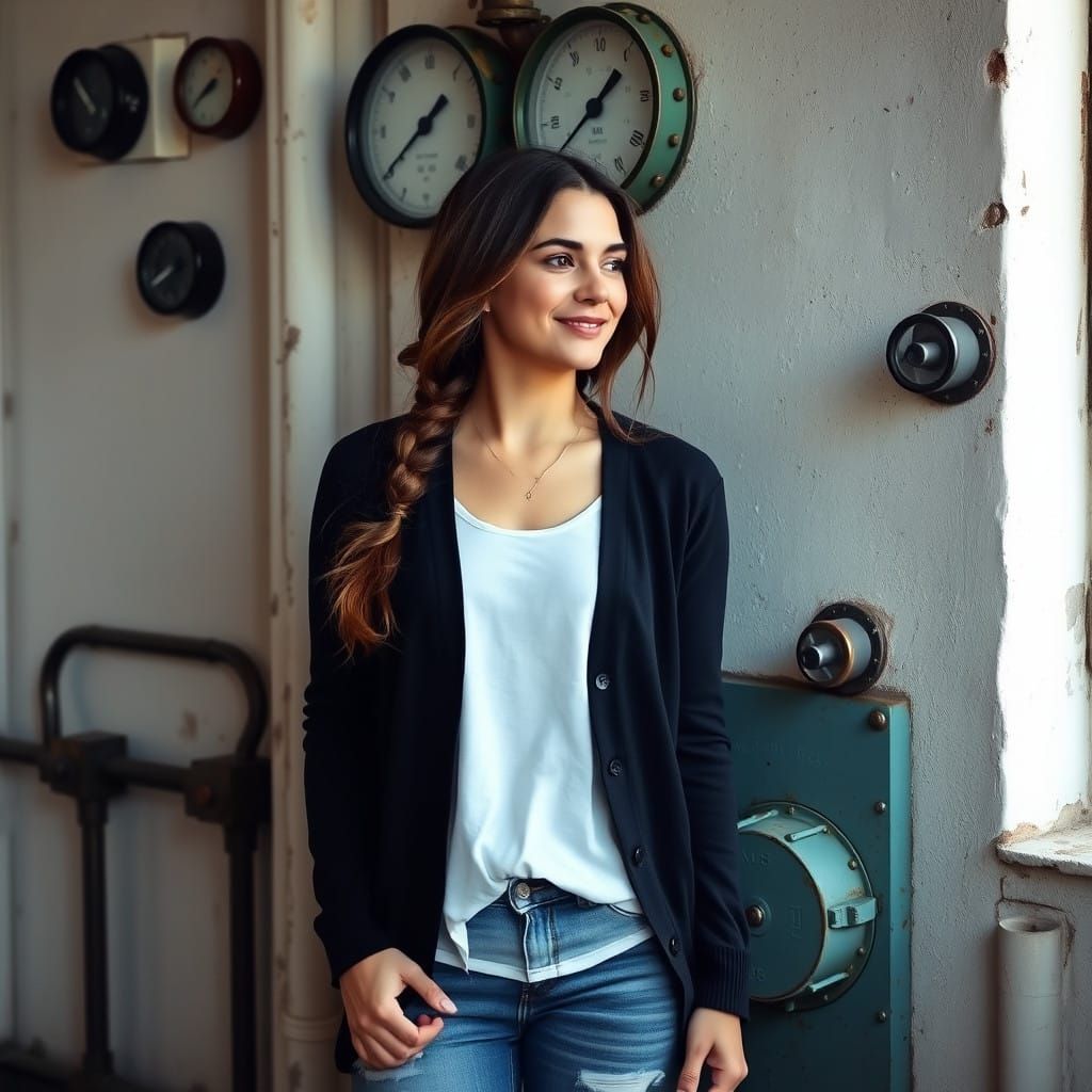 Industrial Chic Portrait in Soft Light