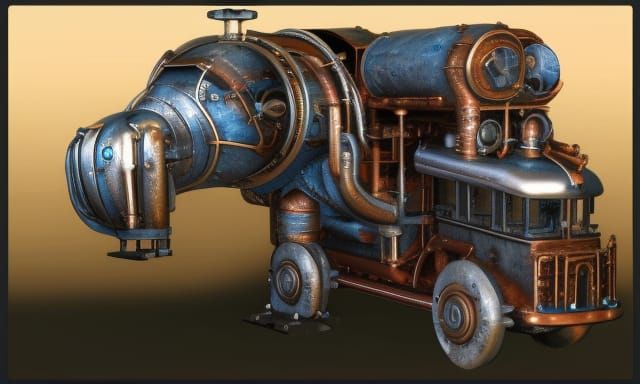 Behemoth Steampunk Structure in Metal