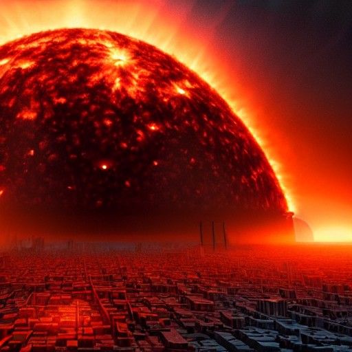 Apocalyptic Collapse: Digital Painting of Survival