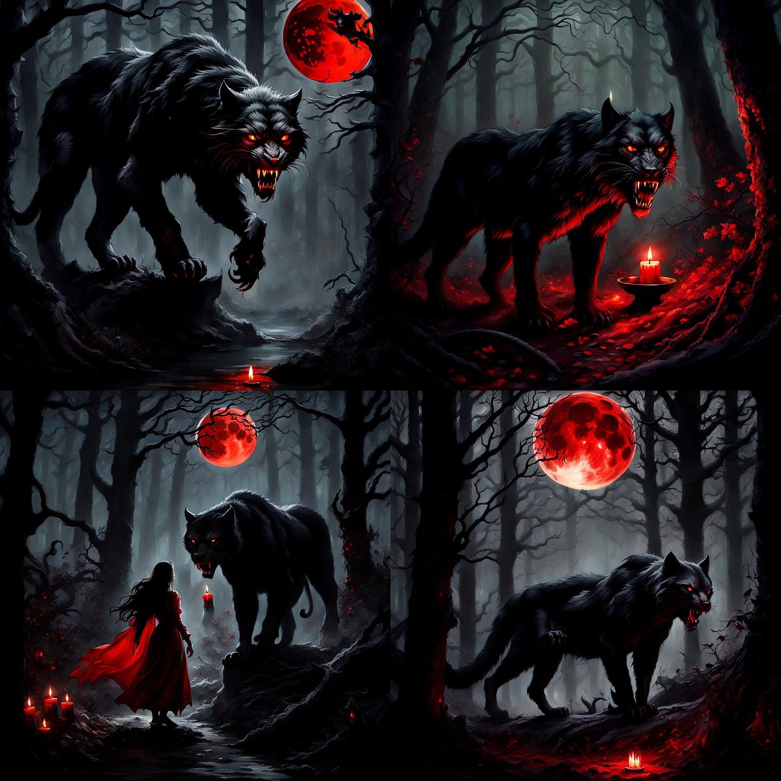 On the night of the blood moon, the werepanther stalked the innocent young girl. As they crept through the dark enchante...