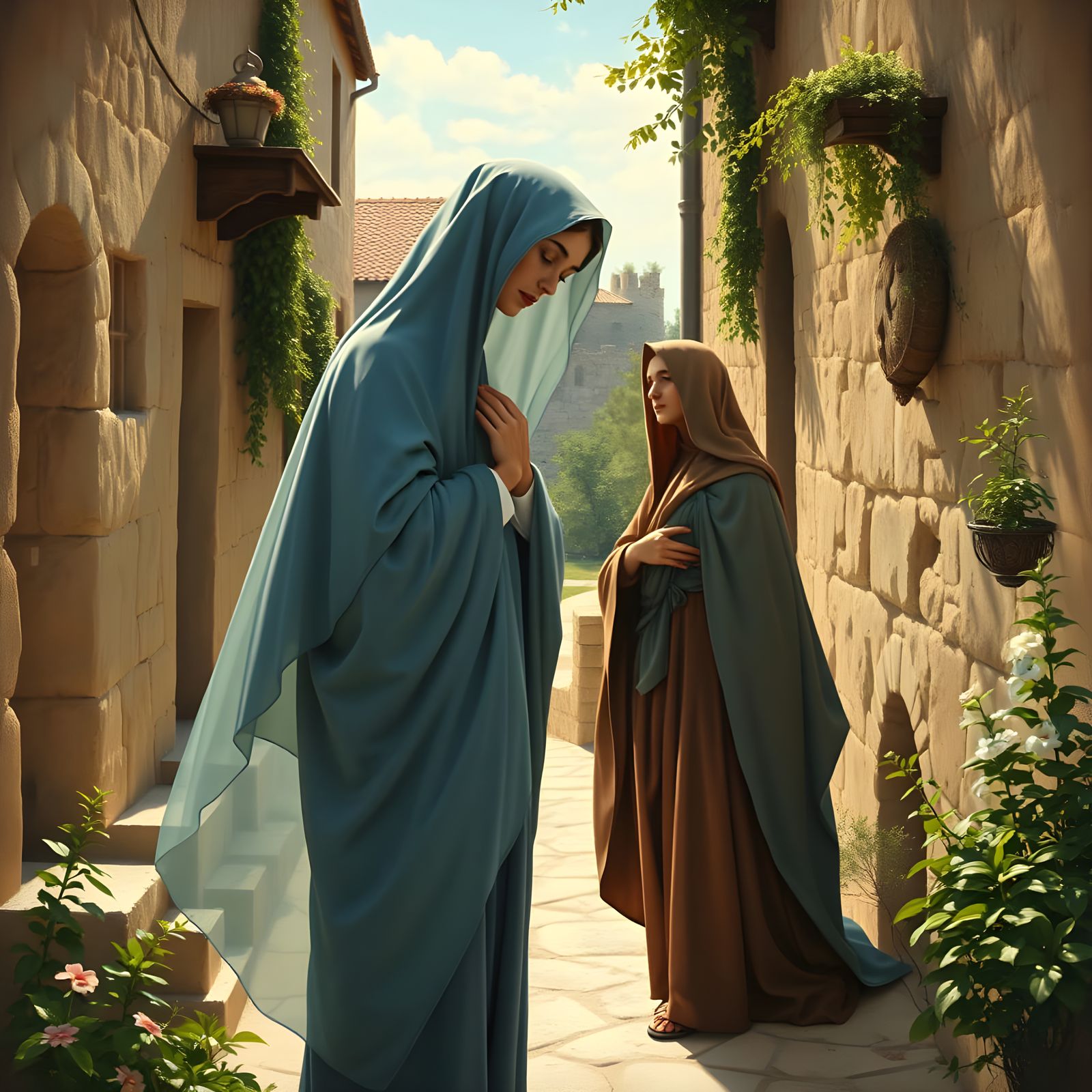 Holy Mary visits Elizabeth