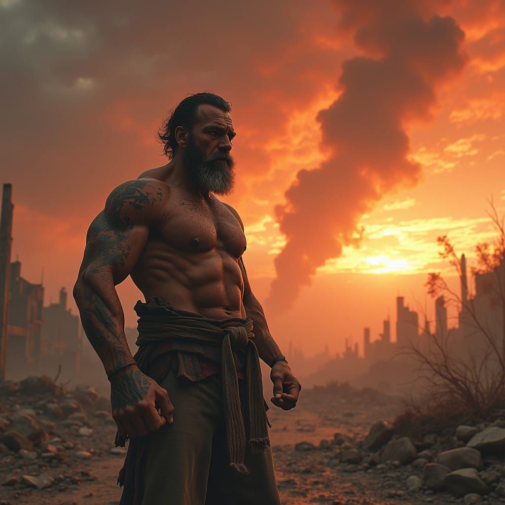 Martial Arts Master in Post-Apocalyptic Ruins