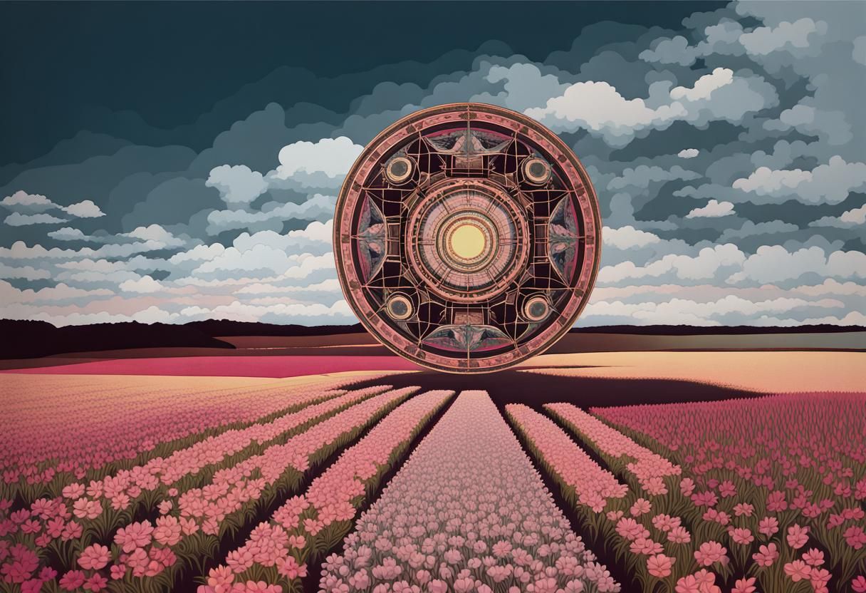 Retro-Pop Risograph with Golden Ratio Composition