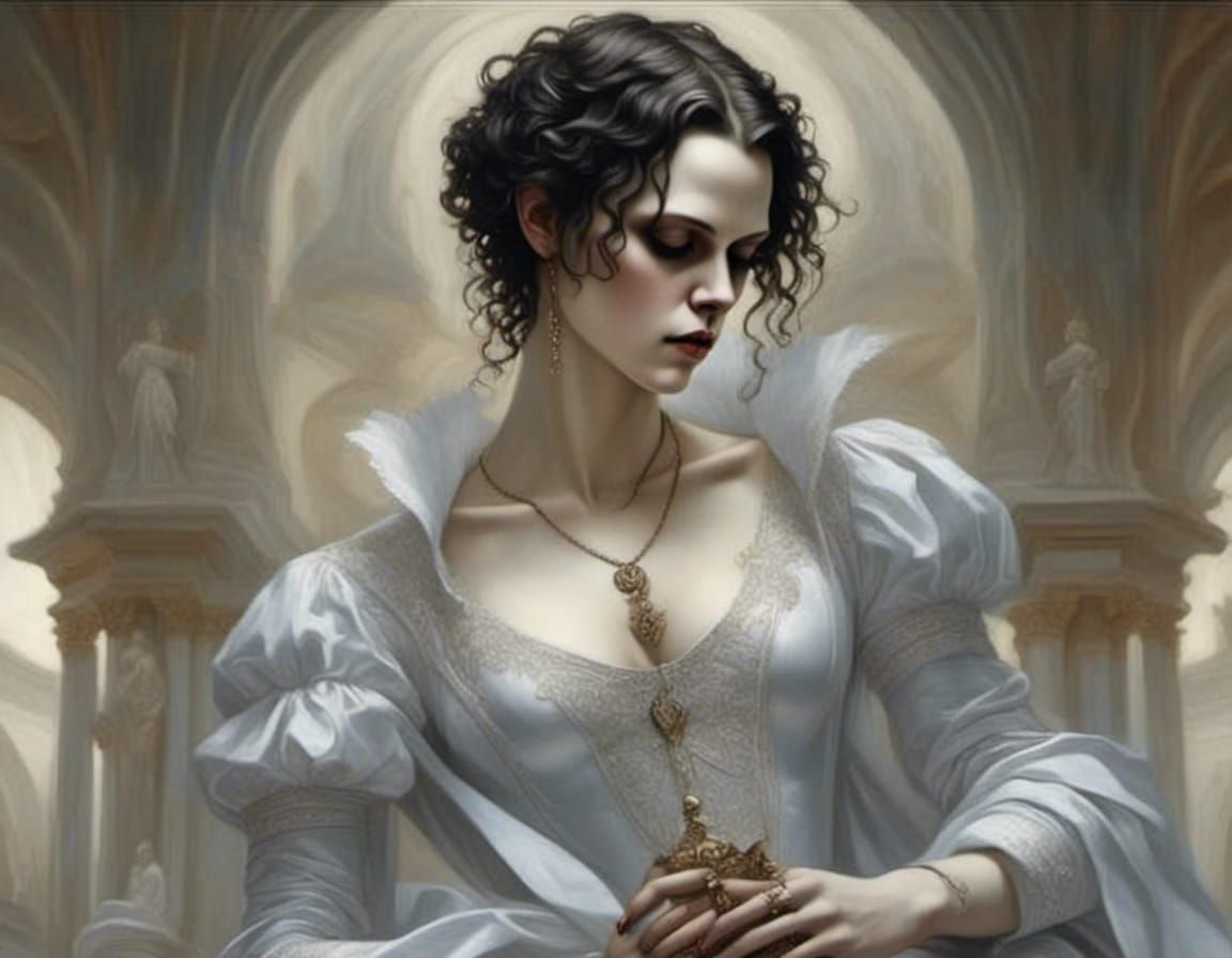 Abstract Portrait of a Queen in Surreal Style