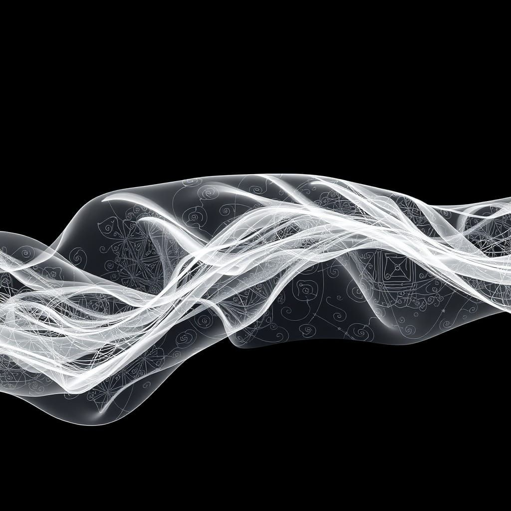 Surreal Fractal Landscape in Zentangle-Inspired Cyberpunk St...