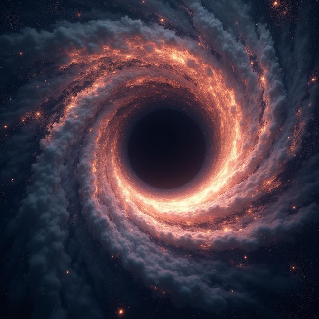 Majestic Black Hole in Star-Studded Space