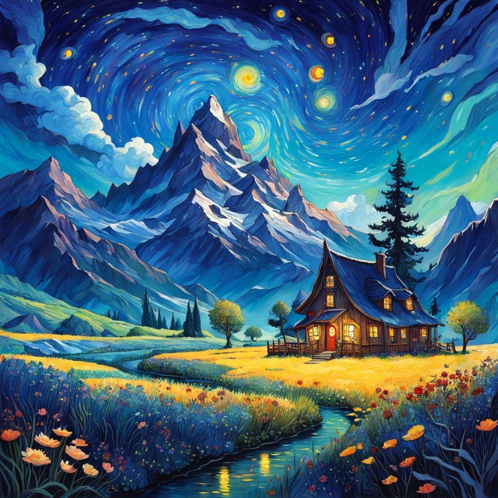 Whimsical Sci-Fi Fairytale in Studio Ghibli Style