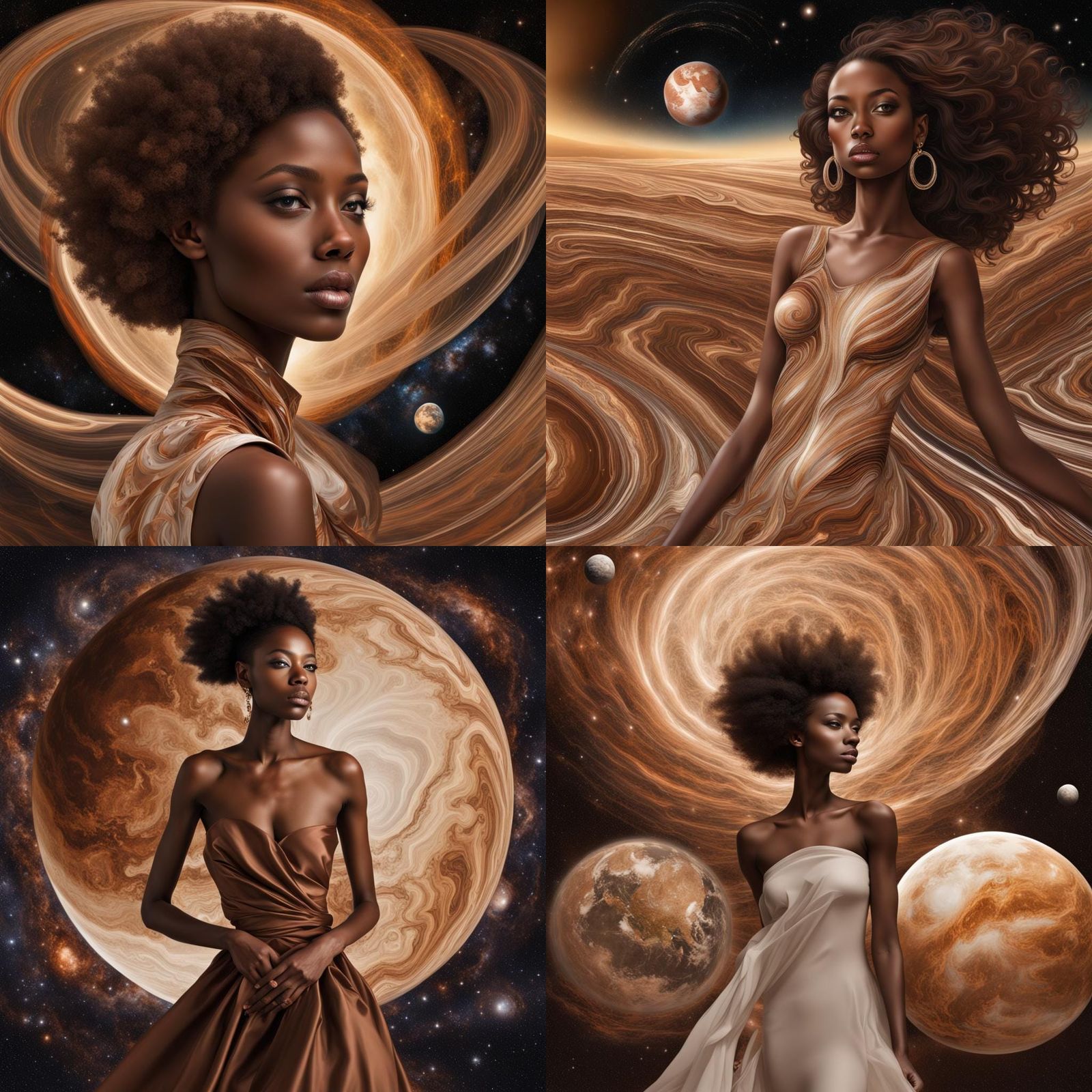 Eclectic Beauty: High Fashion Portrait at Earthrise