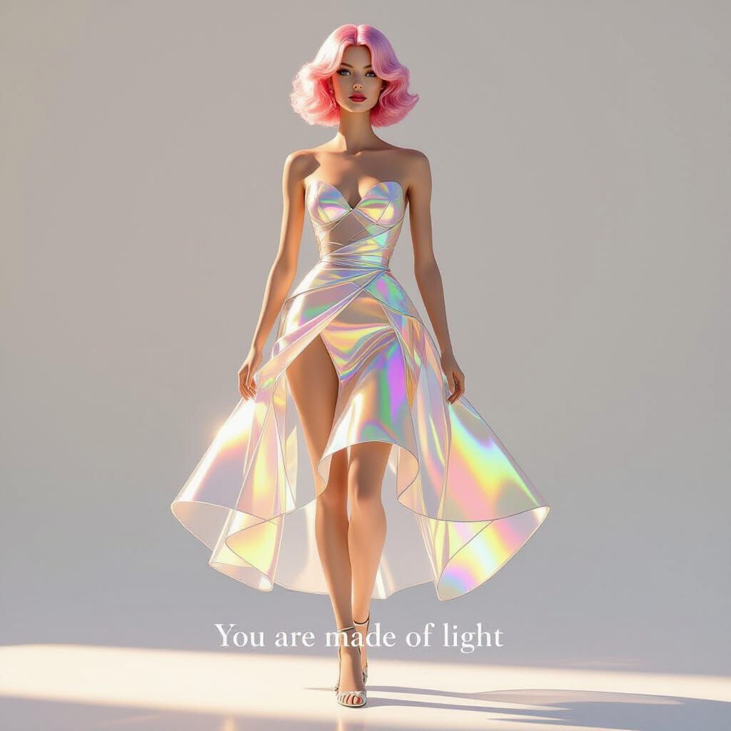 Hyperrealistic Glass Dress on Mannequin