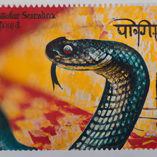Snake Postage Stamp: Professional Photography