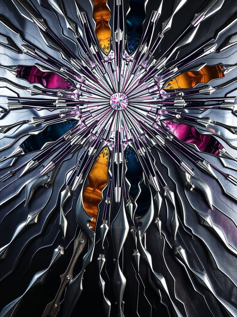 Stained Steel Art of Hollowness Alone Too Long