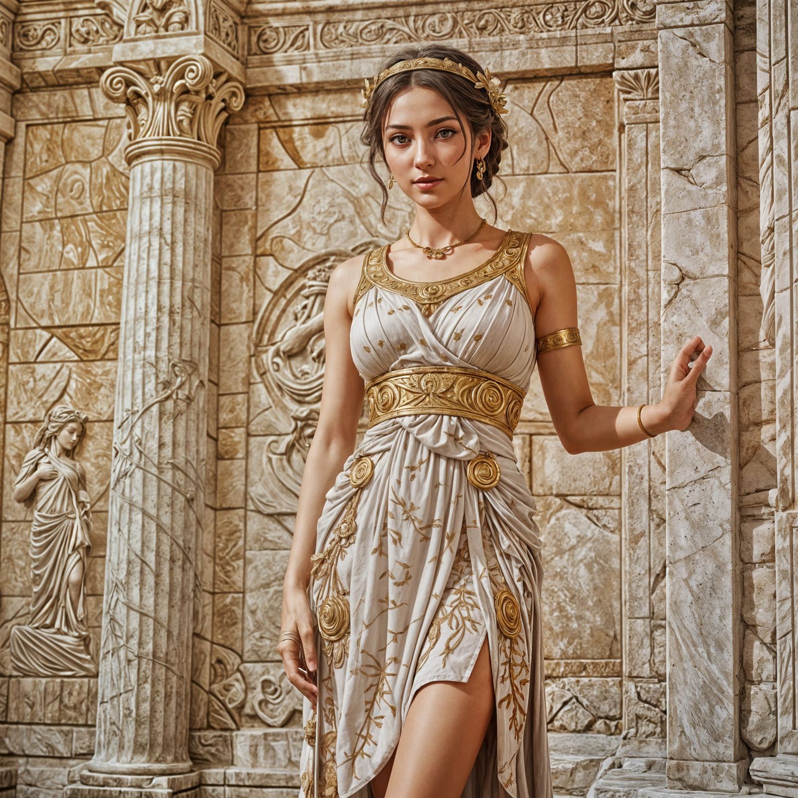 Anime Style: Tall, Beautiful Ancient Woman