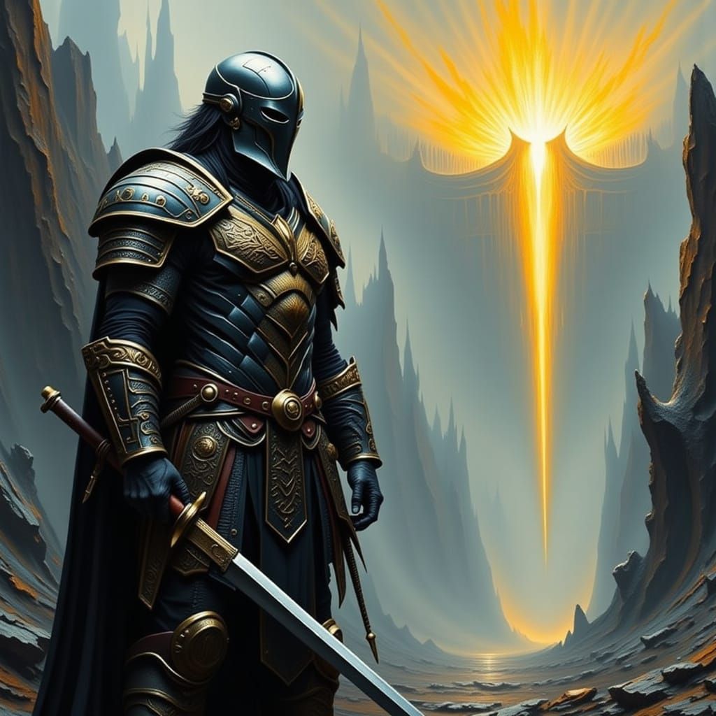 Majestic Warrior Stands at Valhalla's Golden Gates in Heavy ...