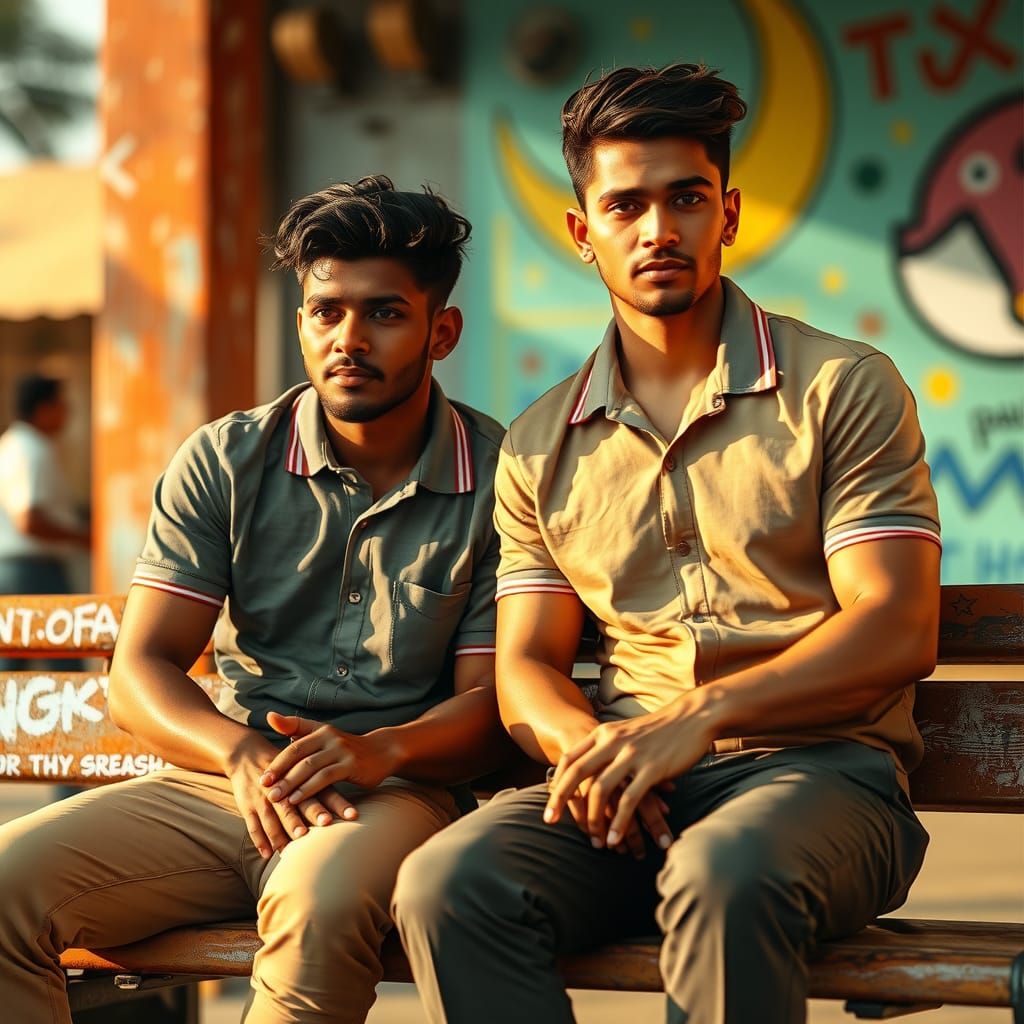 Gay South Indian Men in School Uniforms