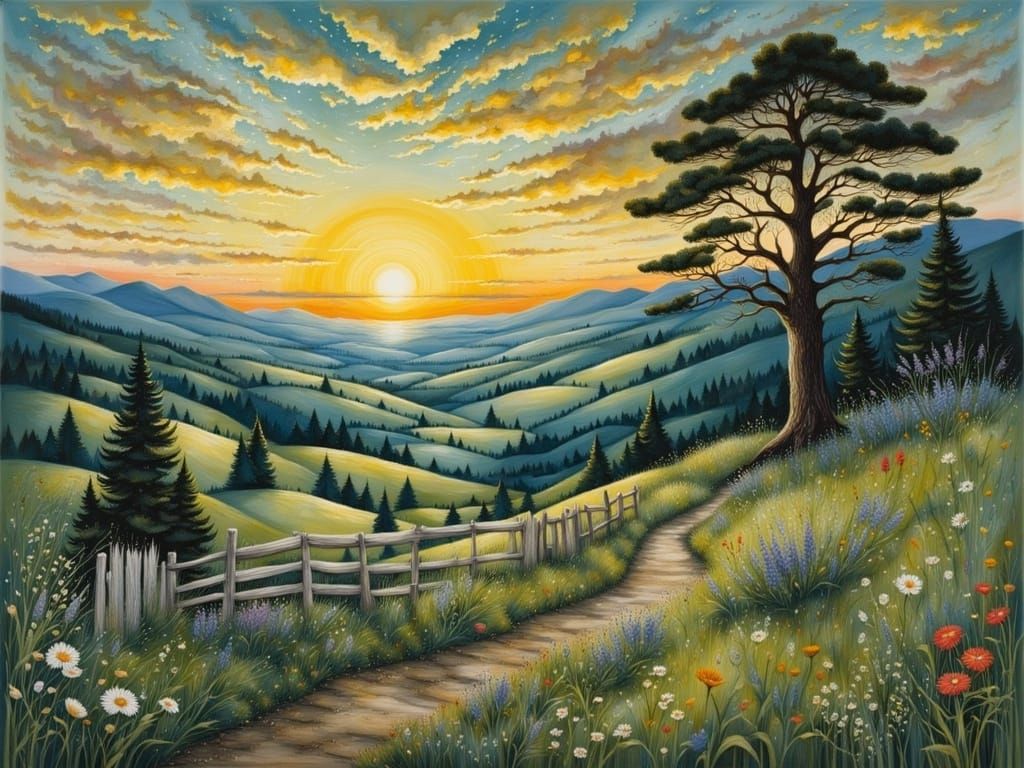 Breathtaking Evening Landscape in Dulac & Eads Style