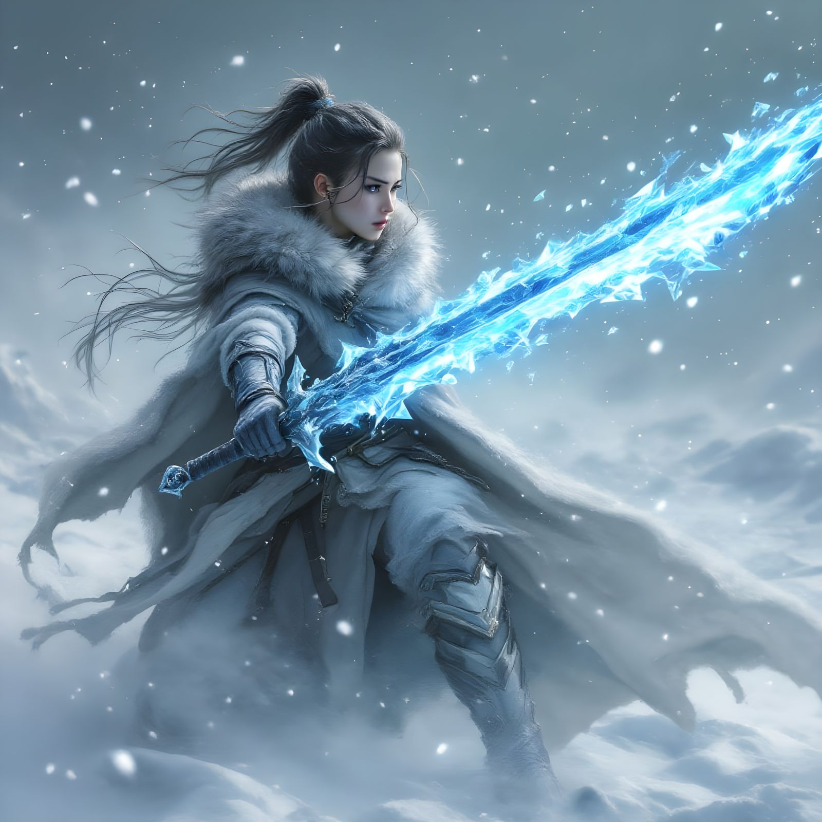 Ethereal Girl of Frost and Legend