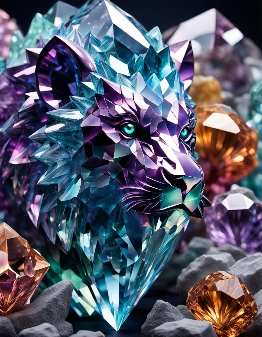 The Crystaline Chimera's various crystalline elements are portrayed