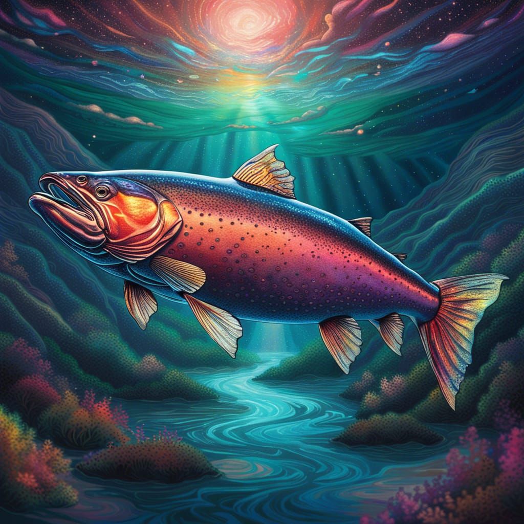 King Salmon's Holographic River Journey