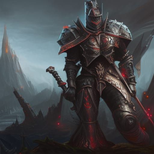 Detailed Black Knight Matte Painting