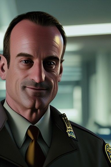 Detective Elliot Stabler Portrait in Photorealistic Style