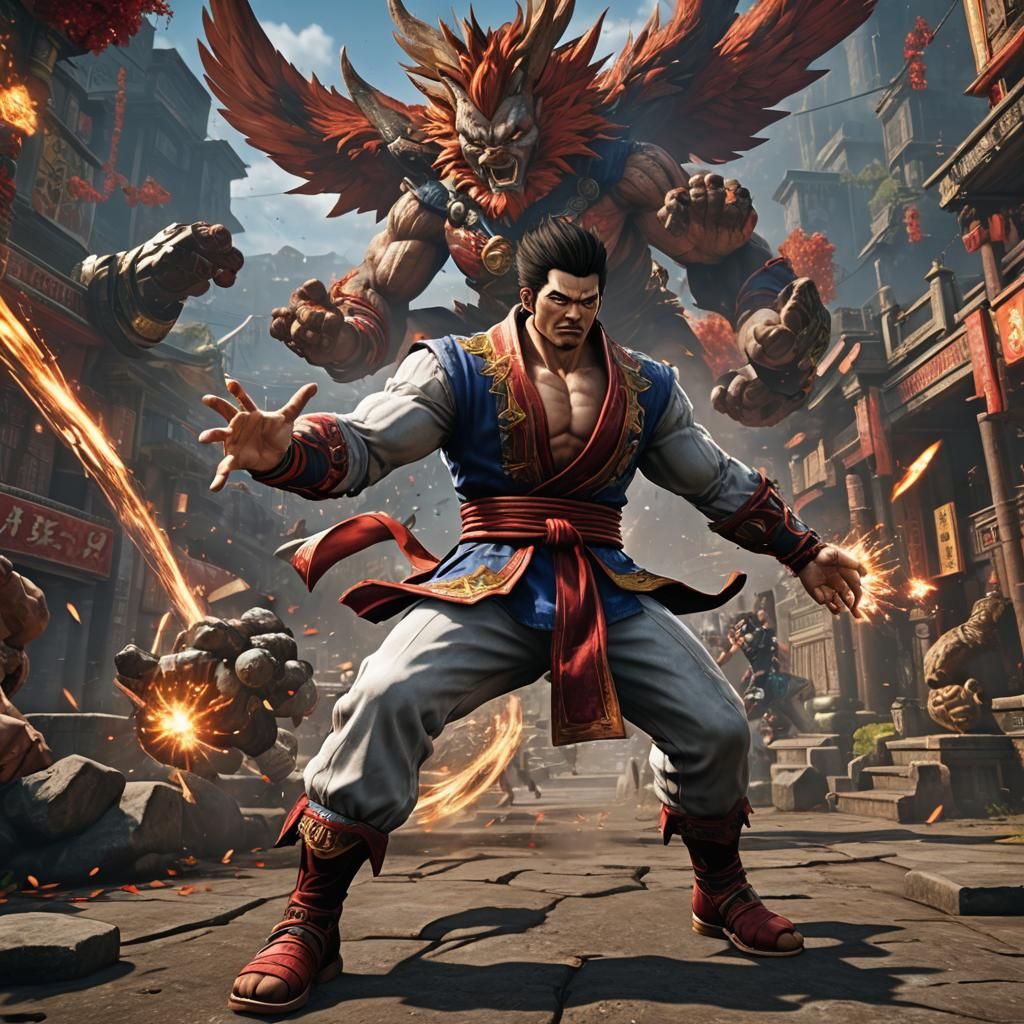 Paul Phoenix Super Punch: Detailed Matte Painting