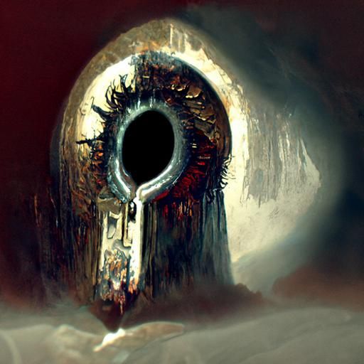 Sinister Eye Peeking: Detailed Horror in 8k