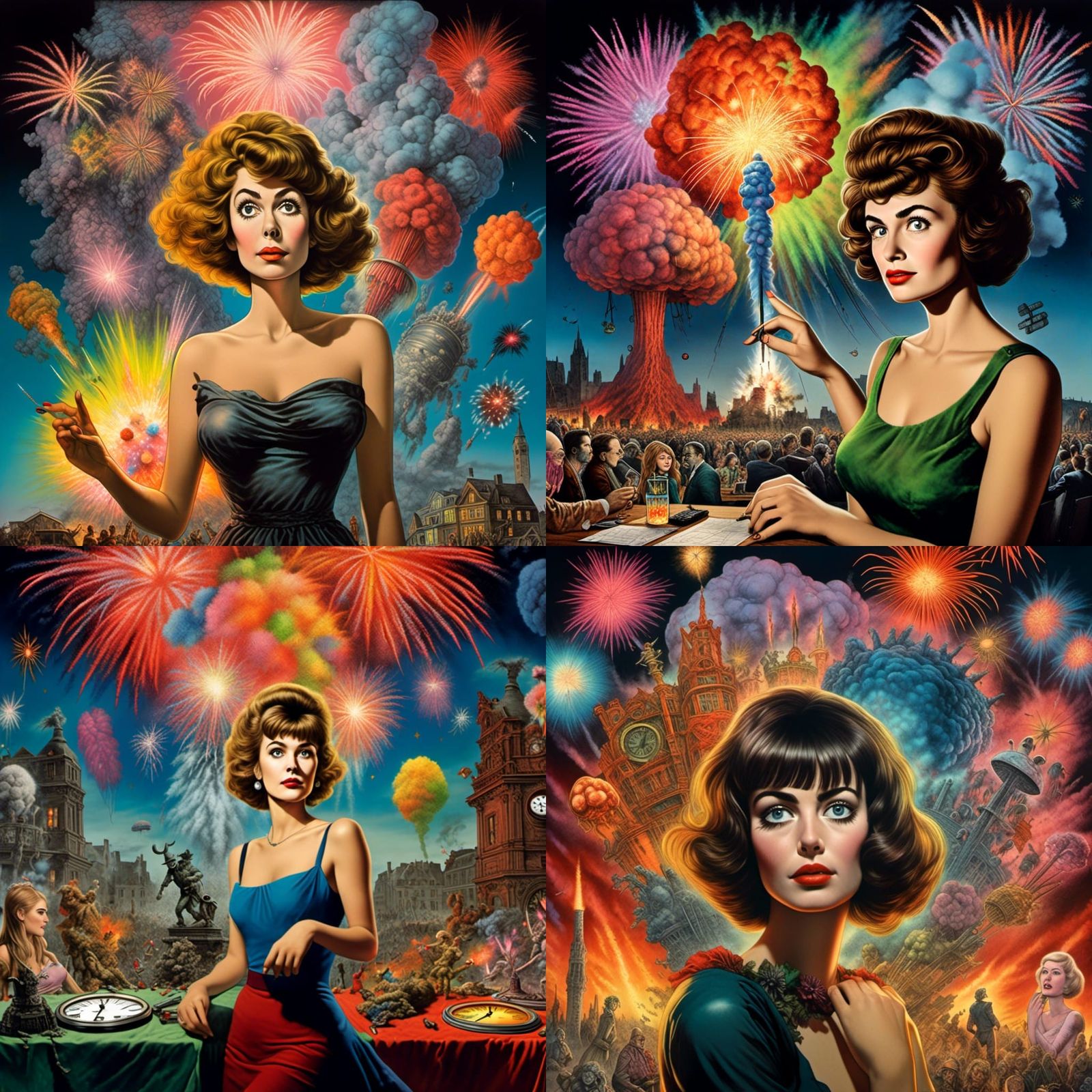 Doomsday Clock: New Year's Eve Digital Horror Portrait