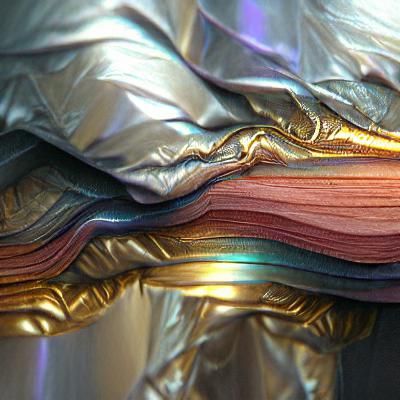 Metallic Satin Layers in Gold, Silver, Bronze