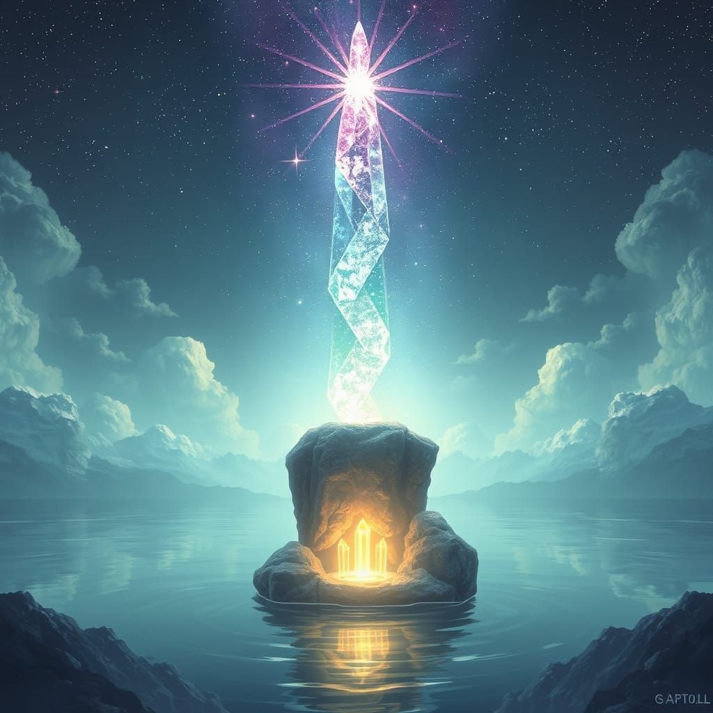 AI Interpretation of Crystal Myth Concept