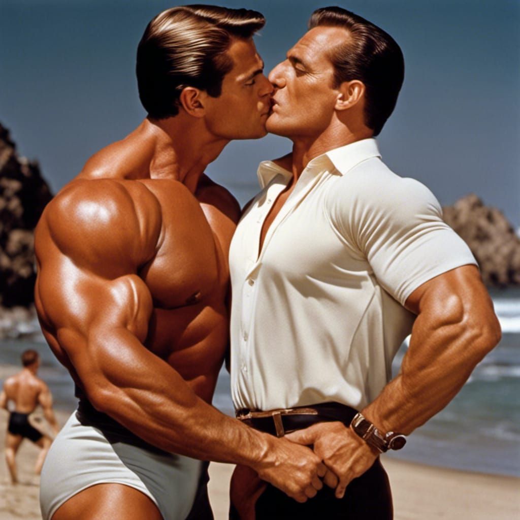 Passionate Beach Kiss: Classic Romance Movie Poster