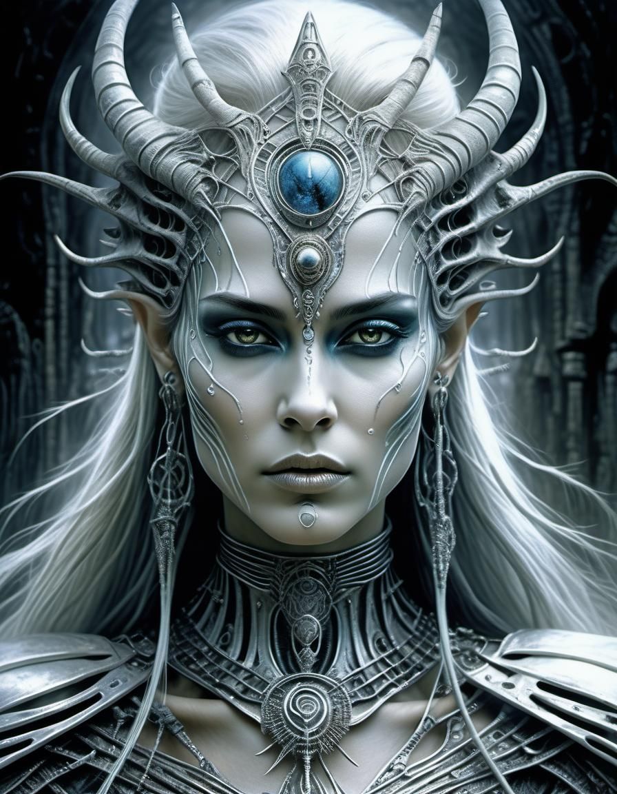 Ethereal Queen Portrait in Fantasy Art Style