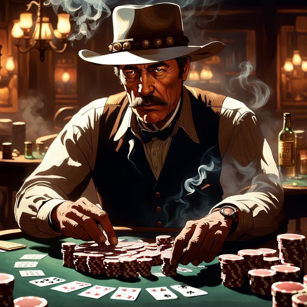 Doc Holiday at Gambling Table in Frederic Remington Style