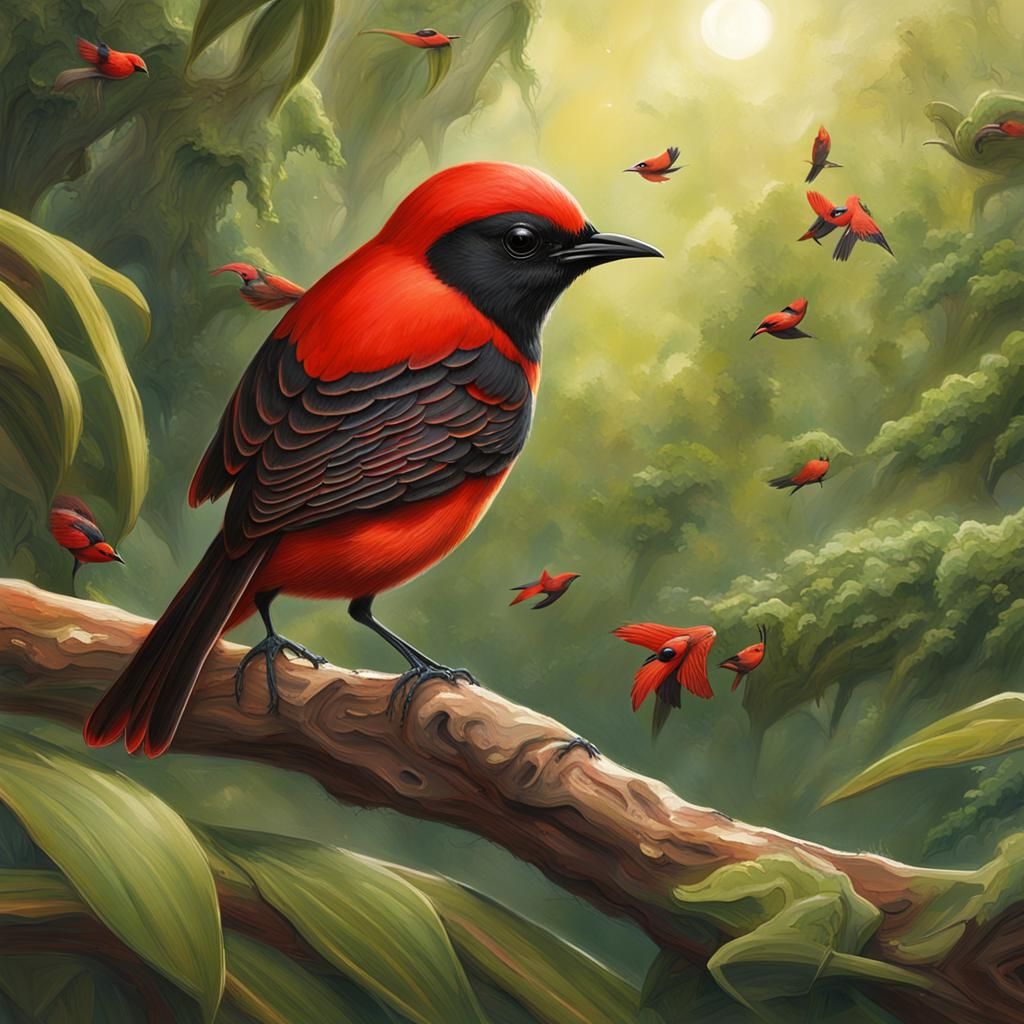 Exotic Alien Exoplanet and Bird-like Lifeforms