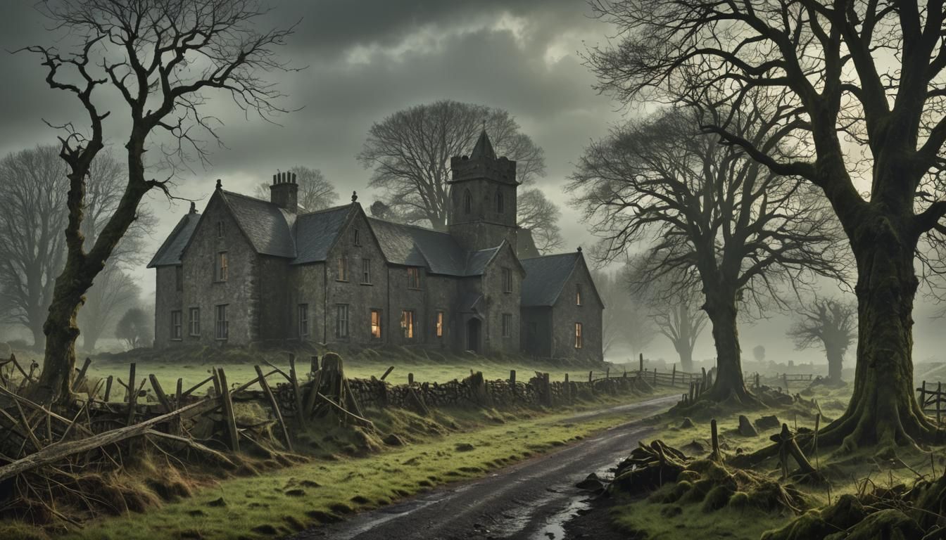 Sinister Irish Countryside Horror Landscape