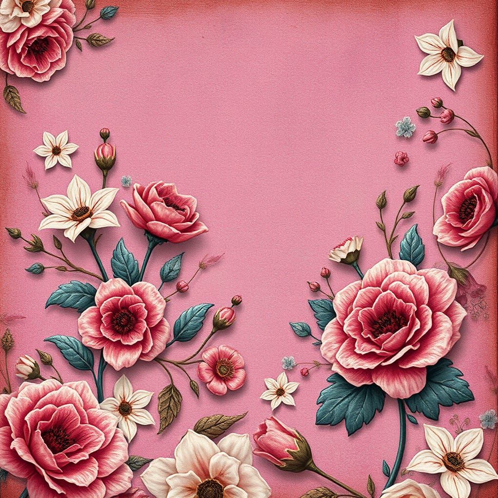 Whimsical Floral Fantasy Digital Art