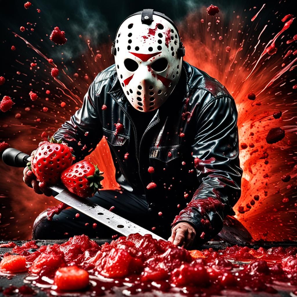 Jason Voorhees in Strawberry Jam Factory Explosion