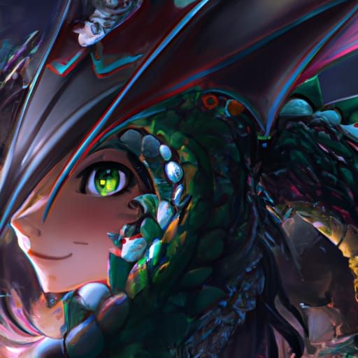 Dragon Waifu Concept Art in 8K Resolution