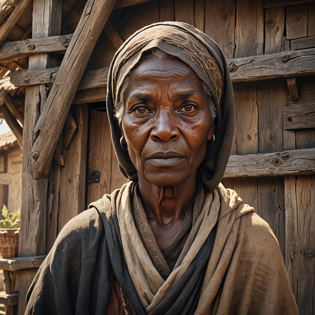 Medieval Black Villager Portrait in Unreal Engine 5