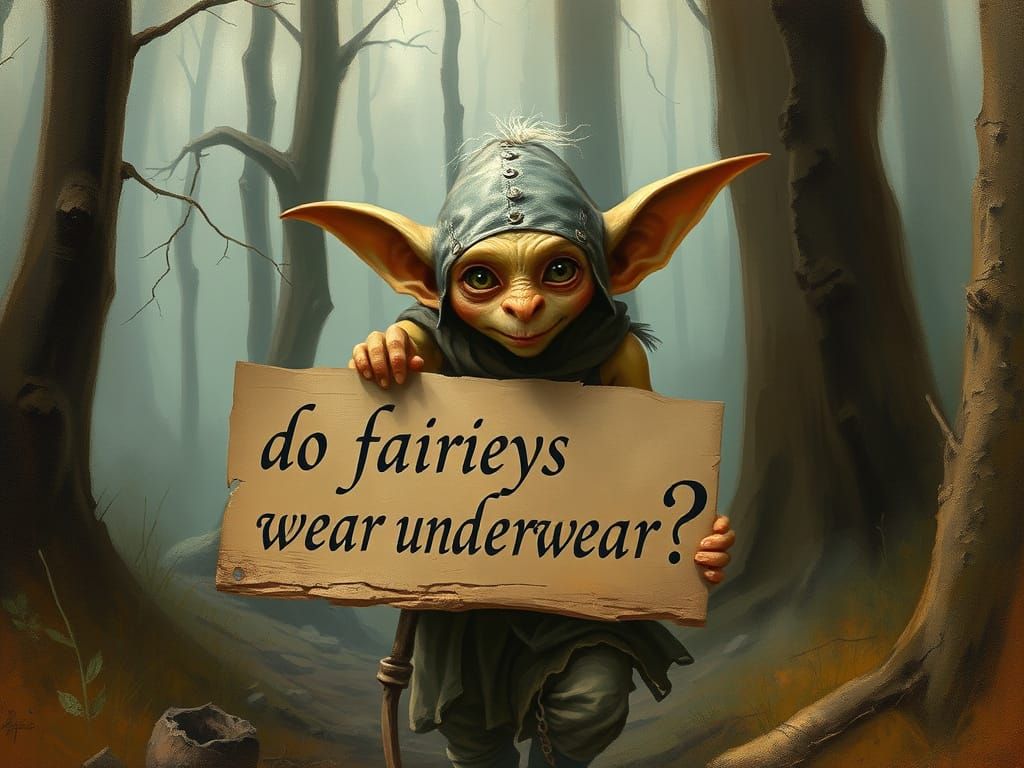 Goblin Asks a Question in Misty Woods