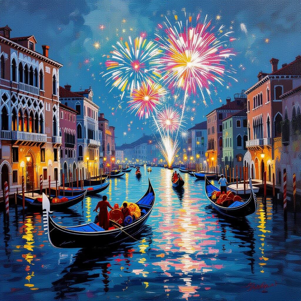Venice Divali Festival on a Gondola