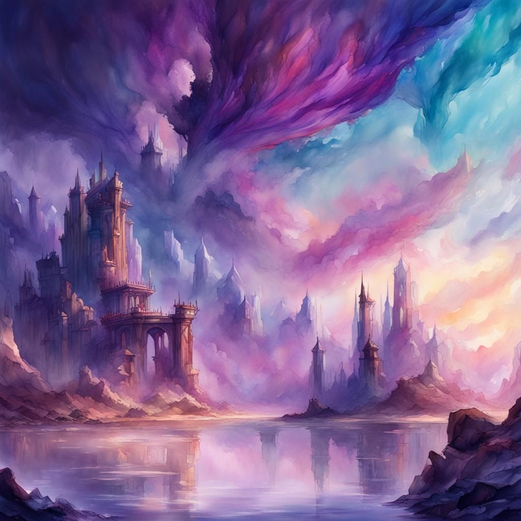 Purple and Blue Watercolor iPad Wallpaper