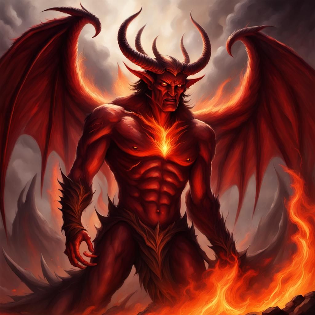Fiery Red Daemon of Hell