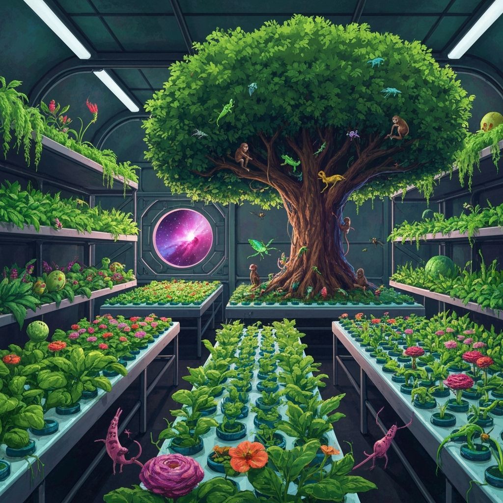Lush Hydroponics Bay Overflowing with Colorful Life
