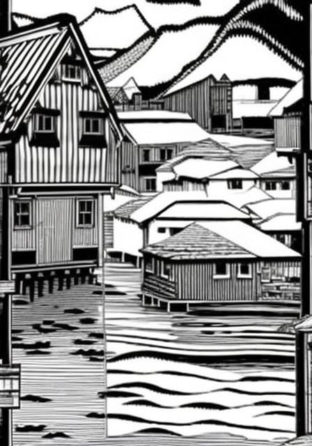 Lofoten Islands, Norway - Adult Travel Coloring Book