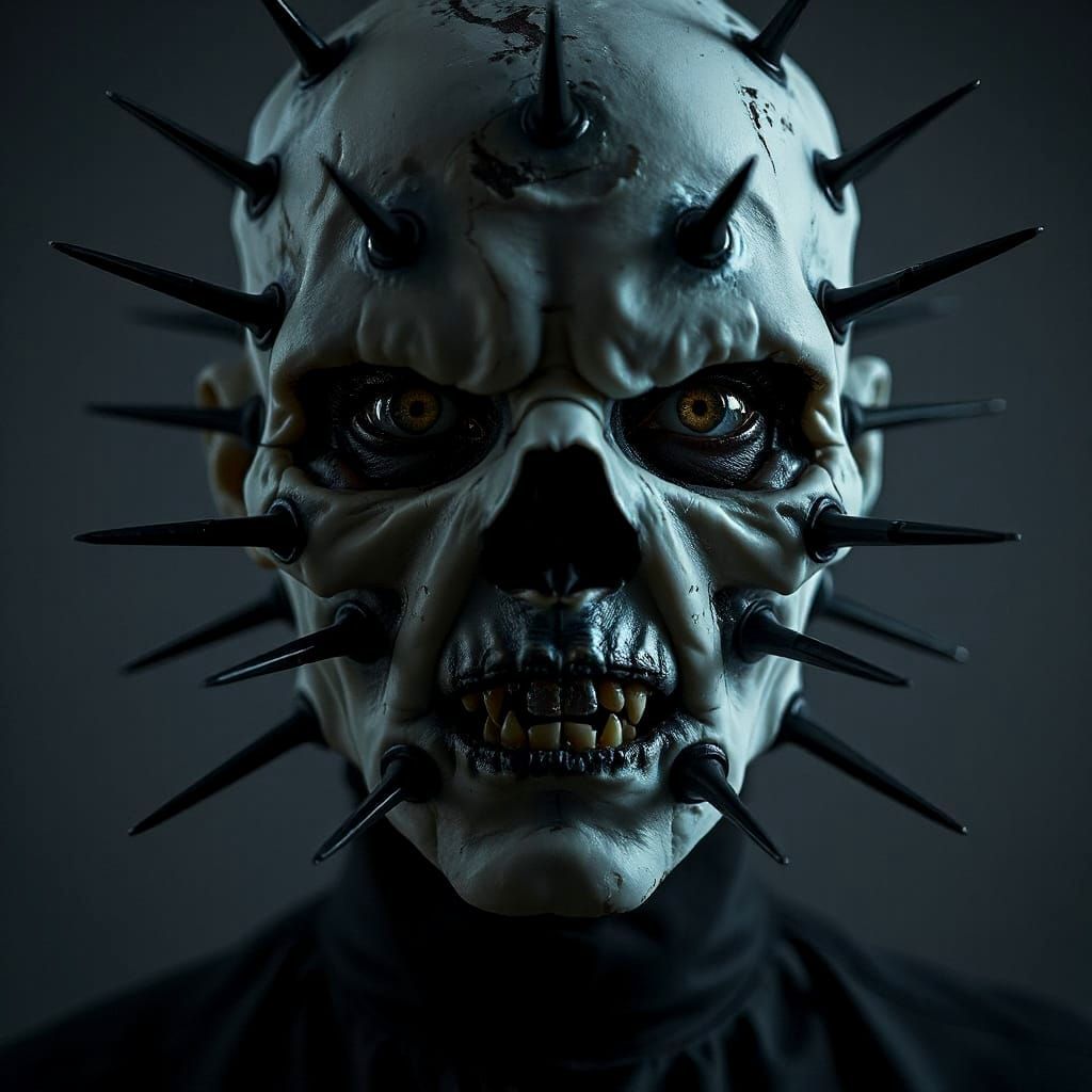 Surreal Cenobite Portrait in Dark, Distorted Reality