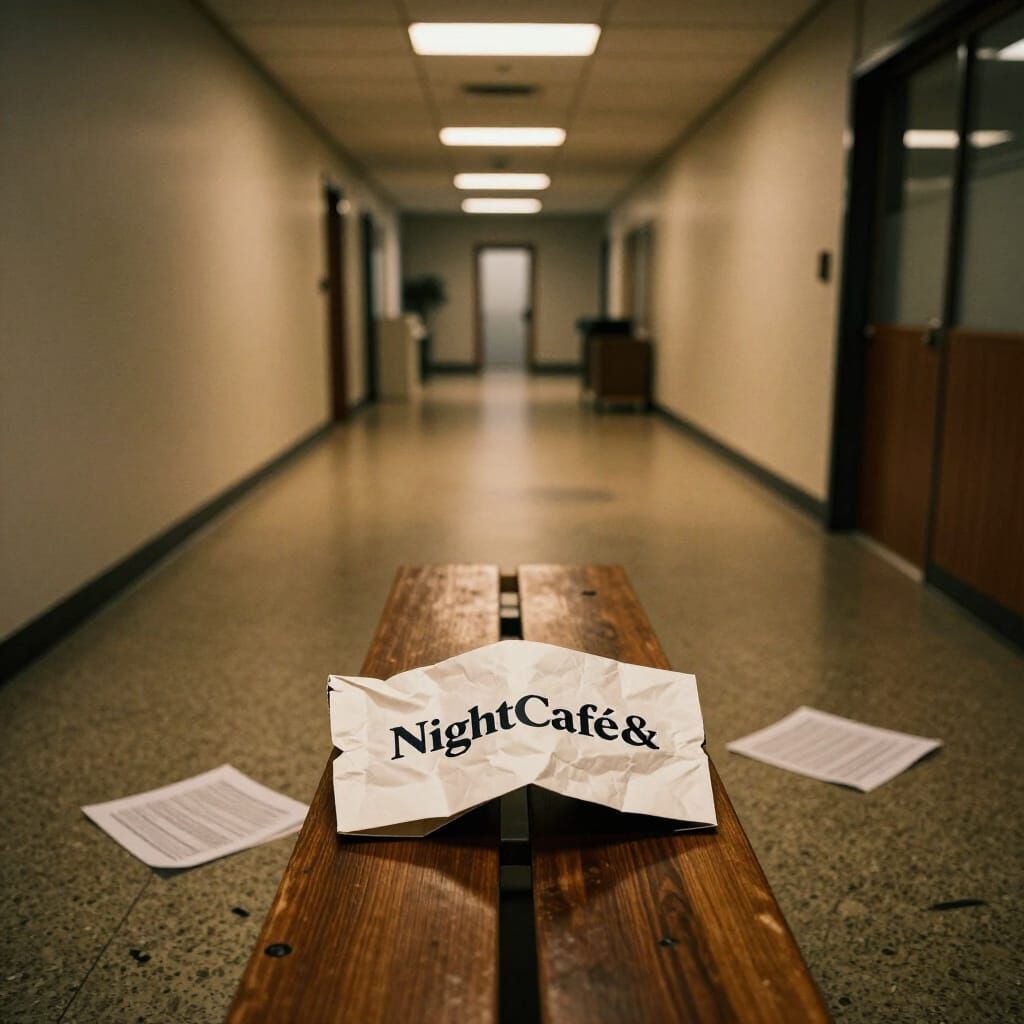 Overhead View of NightCafé Logo on Coffee Cup Sleeve