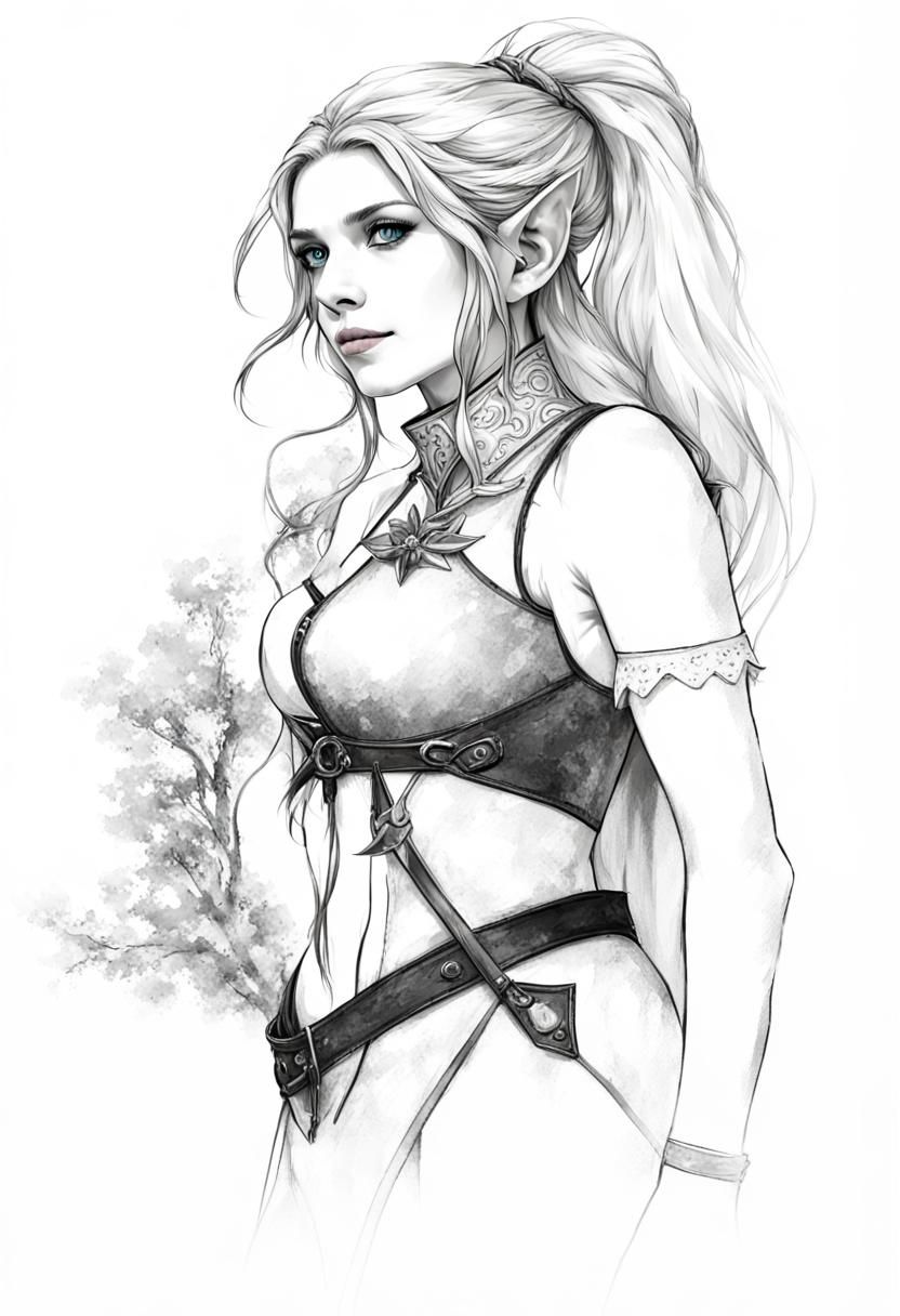 Photorealistic Female Elf Portrait in Natural Light