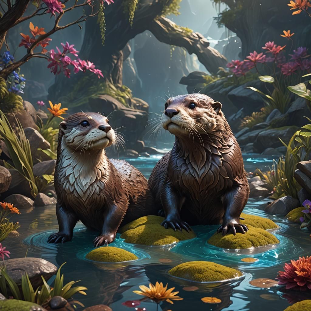 Diamond Otter Fantasy Concept Art