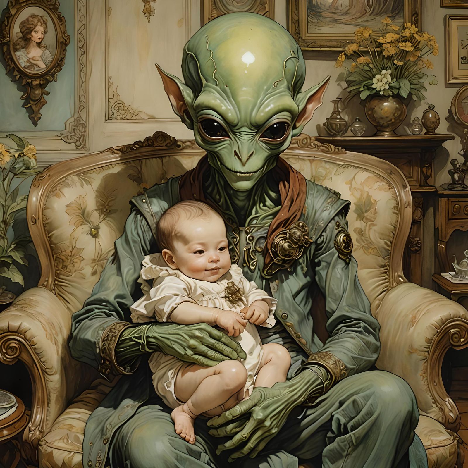 Kindly Alien Working as a Nanny After the Takeover